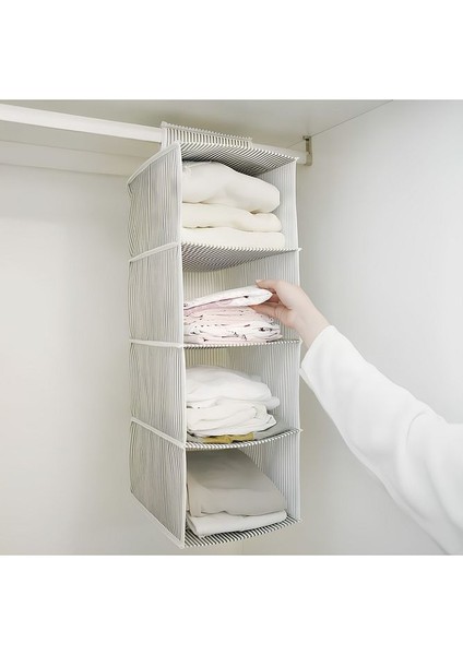 (2 Adet) Alas Dolap Içi 4 Raflı Çok Katlı Dolap Içi Düzenleyici Organizer 24*29*64 cm