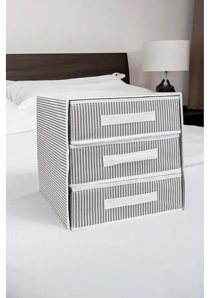 (3 Adet) Alas 3 Gözlü/bölmeli Çekmece Yeni Sezon Nano Teknoloji Kumaş 32*32*32CM fırsatları