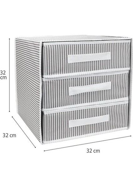 (3 Adet) Alas 3 Gözlü/bölmeli Çekmece Yeni Sezon Nano Teknoloji Kumaş 32*32*32CM indirimleri
