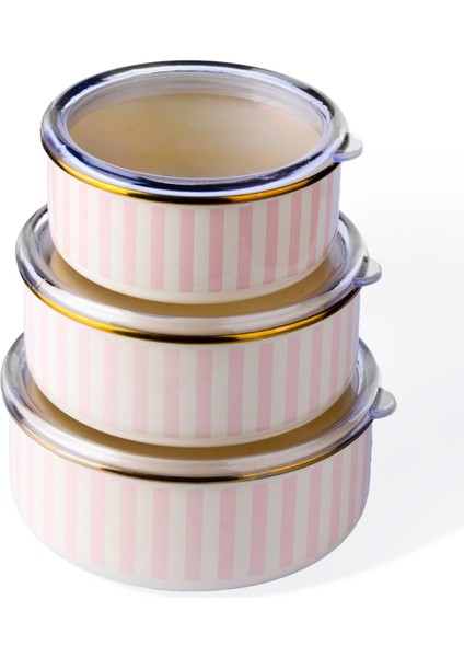 Blush Royale Emaye 3lü Saklama Kabı Seti 14 | 16 | 18 cm fırsatları