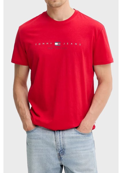 % 100 Pamuk Regular Fit Bisiklet Yaka Logolu T Shirt Erkek T Shirt DM0DM21911 Xle