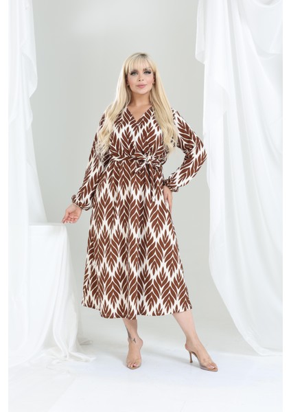 Bürümcük Elbise Belden Oturtma Lastikli Yazlık Desenli 2xl - 6xl fırsatları