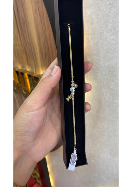 Nazar Boncuk ve Figürlü Altın Bileklik fırsatları