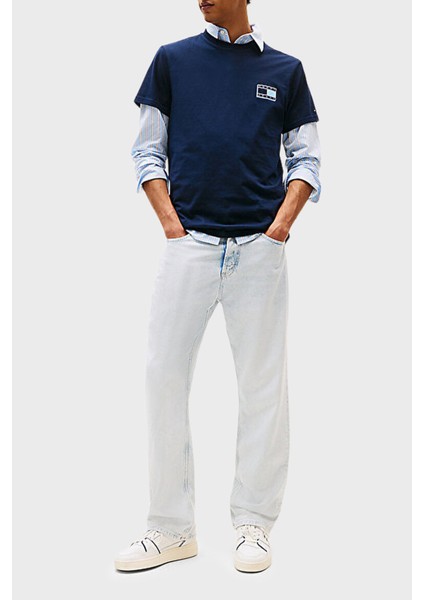 % 100 Pamuk Slim Fit Bisiklet Yaka Logolu T Shirt Erkek T Shirt DM0DM21577 C1G fiyatları