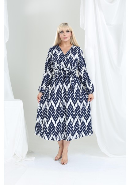Bürümcük Elbise Belden Oturtma Lastikli Yazlık Desenli 2xl - 6xl modelleri