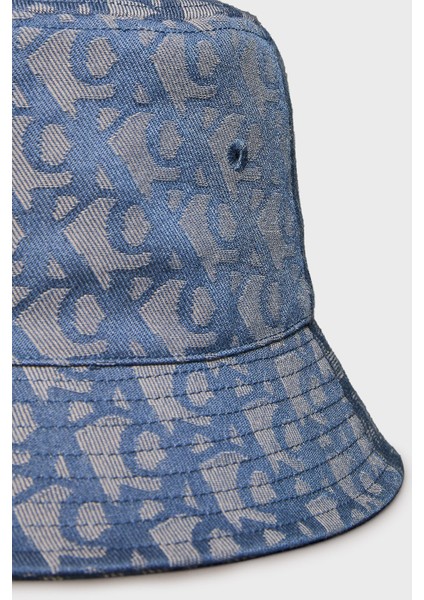 Jakarlı Logolu Bucket Şapka LV04K5059GZYX Bayan Şapka LV04K5059G Zyx modelleri