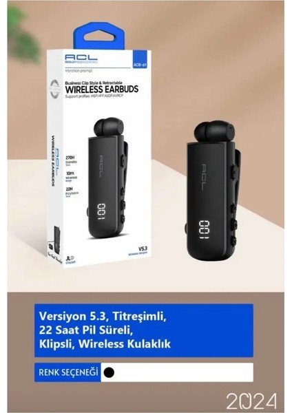 Gunkes Acb-61 5.3 Versiyon Titreşimli 22 Saat Pil Süreli Wireless Kulaklık fırsatları