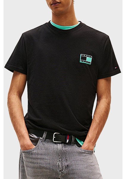 % 100 Pamuk Slim Fit Bisiklet Yaka Logolu T Shirt Erkek T Shirt DM0DM21577 Bds