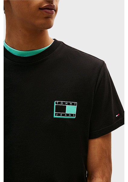 % 100 Pamuk Slim Fit Bisiklet Yaka Logolu T Shirt Erkek T Shirt DM0DM21577 Bds fırsatları