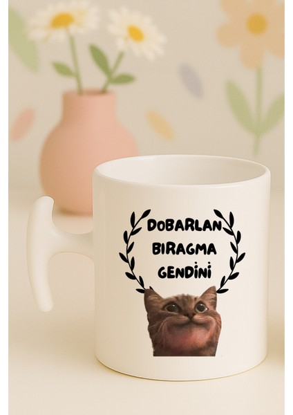 Dobarlan Bıragma Gendini Yazılı Komik Kupa Bardak, Hammer Kulp