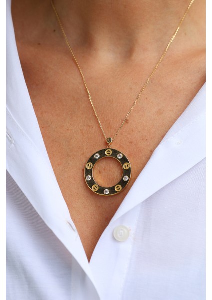 14 Ayar Altın Taşlı Çivi Model Kolye fiyatları