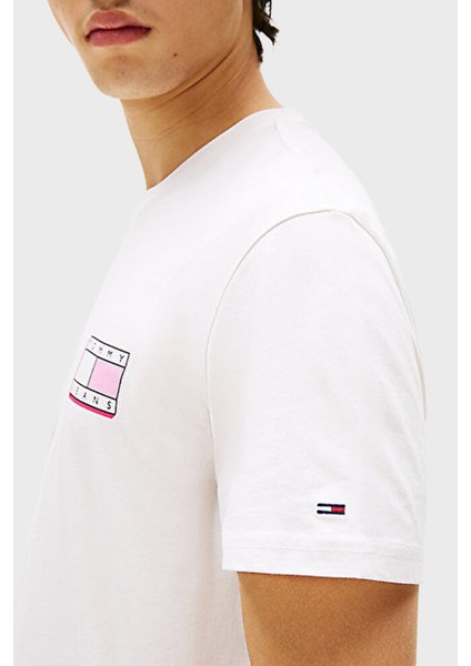 % 100 Pamuk Slim Fit Bisiklet Yaka Logolu T Shirt Erkek T Shirt DM0DM21577 Ybl fırsatları