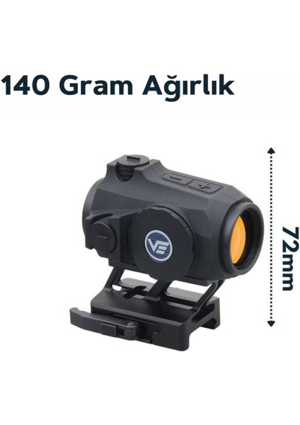 Maverick-Iv 1X20 Mini Rubber Armored Sop Siyah Red Dot Nişangah