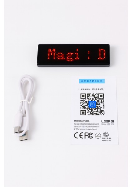 HXP-001 Matrix Kayan Yazı | LED Rozet | USB Şarjlı | 9.3x3 cm | Mobil Uyumlu | Bluetooth Bağlantı | Kişiye Özel Yazı | Müzik Ritmi Modu | Uzun Ömürlü Batarya