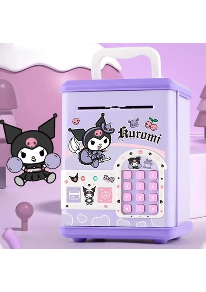 Sanrio Kawaii Kuromi Elektronik Şifreli Kumbara Atm Görünümlü Kumbara Kuromi Atm Kumbara