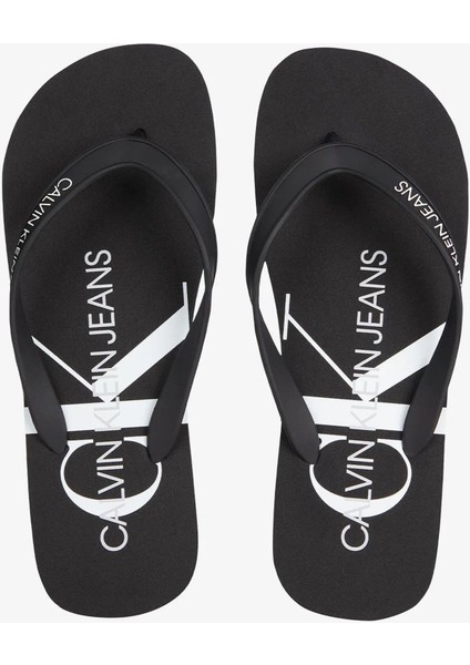 Calvin Klein Beach Monogram Erkek Parmak Arası Terlik Siyah