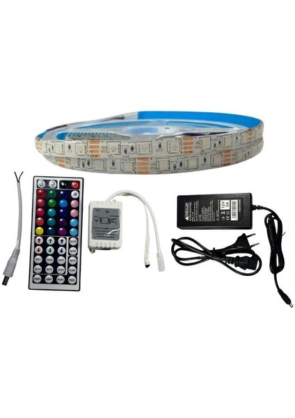Ir Kumandalı Rgb Şerit LED Set 5050 Ledli 3çipli 10METRE Silikonlu