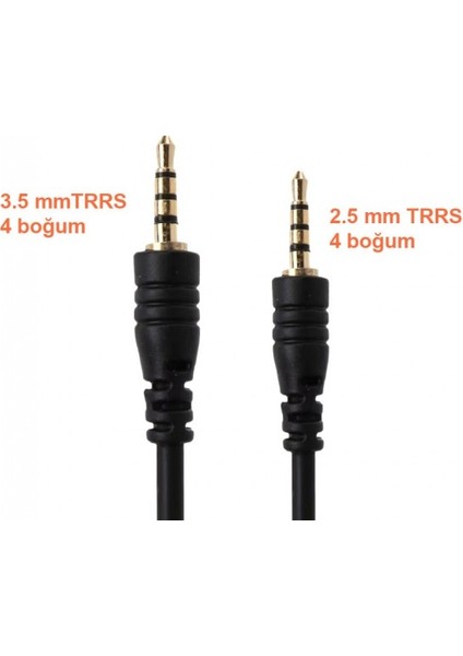 3,5 mm Trrs 4 Boğum Stereo To 2.5 mm Trrs 4 Boğum Audio Ses Kablosu 1.8m fırsatları