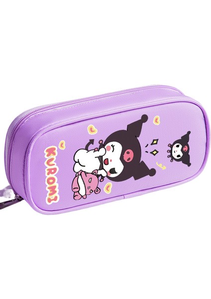 Karikatür Kalem Çantası Çift Katmanlı Basit Büyük Kapasiteli (Yurt Dışından)