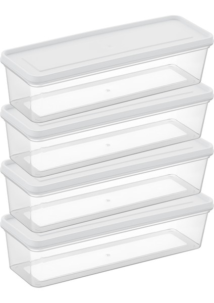 1,3 Litre Freshkeep 4lü Buzdolabı Organizer Mikrodalga ve Difrize Uygun Saklama Kabı