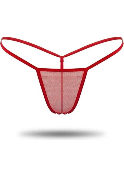 Transparan Büyük Beden Seçenekli Kadın Iç Giyim 3'lü Tanga String