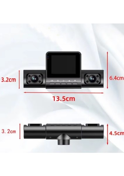 1080P Dash Cam Full Hd Araç Içi Kamera Ön Arka ve Iç Kayıt 4 Kamera Gece Görüşlü G Sensör Geniş Açı fırsatları