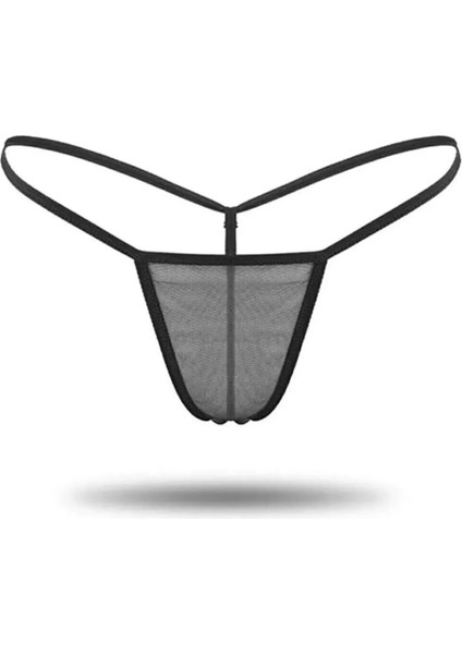 Transparan Büyük Beden Seçenekli Kadın Iç Giyim 3'lü Tanga String