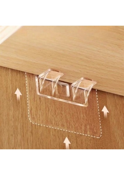 Dolap Içi Raflar Için 4&apos;lü Plastik Güçlü Yapışkanlı Raf Destek Aparatı (5047) fiyatları