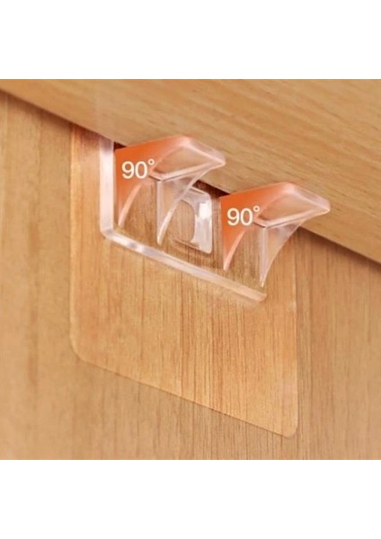 Dolap Içi Raflar Için 4&apos;lü Plastik Güçlü Yapışkanlı Raf Destek Aparatı (5047) modelleri