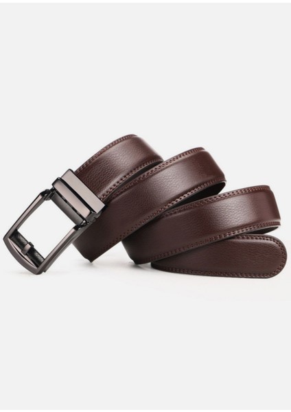 Kahverengi Otomatik Tokalı Takım Elbıse Deliksiz Klasik Erkek Kemeri fiyatları