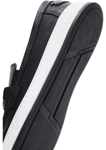 Erkek Siyah Deri Loafer 25SFD680318
