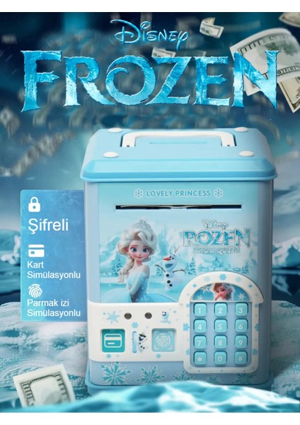 Frozen Prenses Elsa Elektronik Şifreli Kumbara Atm Görünümlü Elsa Kumbara Karlar Ülkesi Atm Kumbara