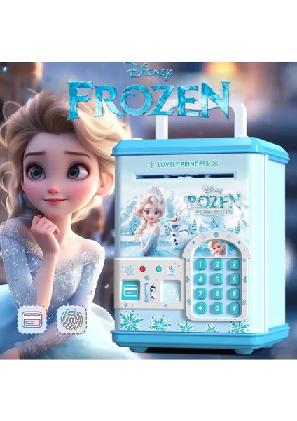 Frozen Prenses Elsa Elektronik Şifreli Kumbara Atm Görünümlü Elsa Kumbara Karlar Ülkesi Atm Kumbara