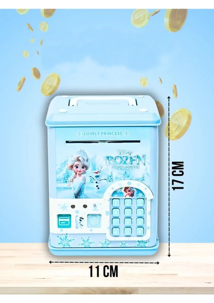 Frozen Prenses Elsa Elektronik Şifreli Kumbara Atm Görünümlü Elsa Kumbara Karlar Ülkesi Atm Kumbara