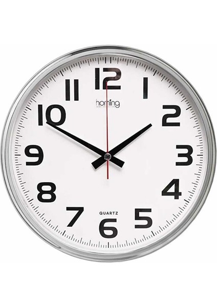 Krom Renk Çerçeveli Duvar Saati 28 cm 241865 fiyatları