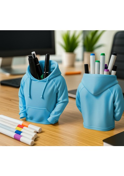 3D Baskı Kalemlik – Mavi, Kırmızı, Yeşil Renk Seçenekli – Hediyelik Masa Üstü Düzenleyici