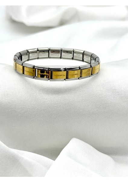 Paslanmaz Çelik Italyan Charm Model Gümüş Gold Renk fırsatları