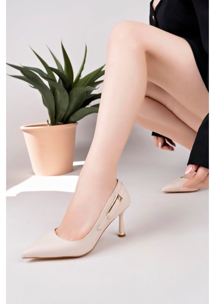 Ten Cilt Yandan Gold Tokalı Günlük Şık Stiletto fiyatları