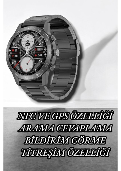 Nfc ve Kablosuz Şarjlı Akıllı Saat Ekg, Nabız & Spor Modları ile Ios ve Android Uyumlu
