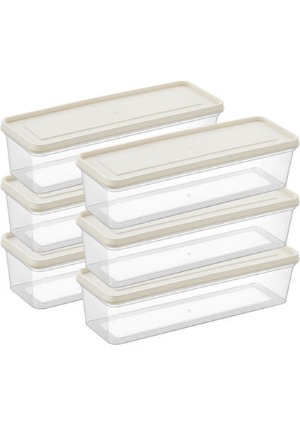 1,3 Litre Freshkeep 6lı Buzdolabı Organizer Mikrodalga ve Difrize Uygun Saklama Kabı