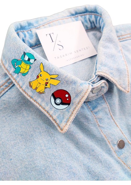Rozet Metal Broş 3'lü Pokemon Pikachu Squirtle Poke Topu Yaka Okul Çanta Kıyafet Şapka Takı fiyatları