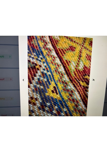 161 cm 100 cm Ölçülerinde El Dokuma Kök Boya Çok Ince Halı