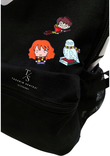 Rozet Metal Broş 3'lü Harry Potter Hermione Granger Baykuş Hedwig Yaka Okul Çanta Kıyafet Şapka Takı fırsatları