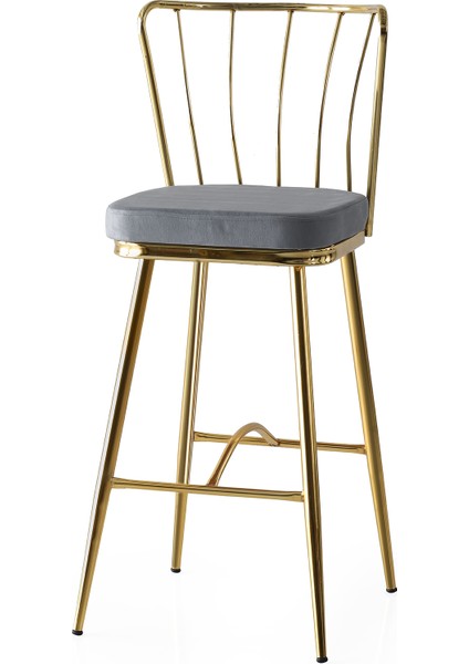 6 Adet Güneş Bar Sandalye Babyface Kumaş Gold Metal Iskelet fiyatları