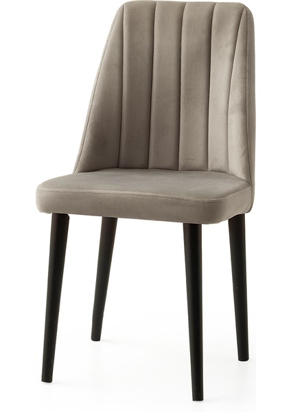 4 Adet Sude Sandalye Babyface Kumaş Siyah Ahşap Ayak fiyatları