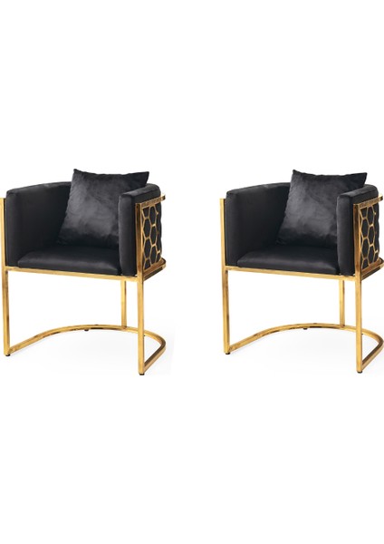 2 Adet Kardelen Tekli Berjer Babyface Kumaş Gold Metal Iskelet