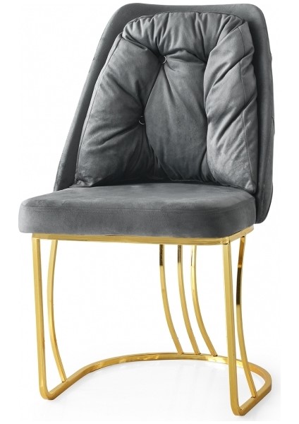 6 Adet Neşe Sandalye Babyface Kumaş Zen Gold Metal Ayak fiyatları