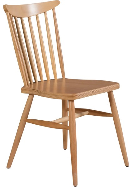 6 Adet Diva Sandalye Naturel Ahşap Iskelet modelleri