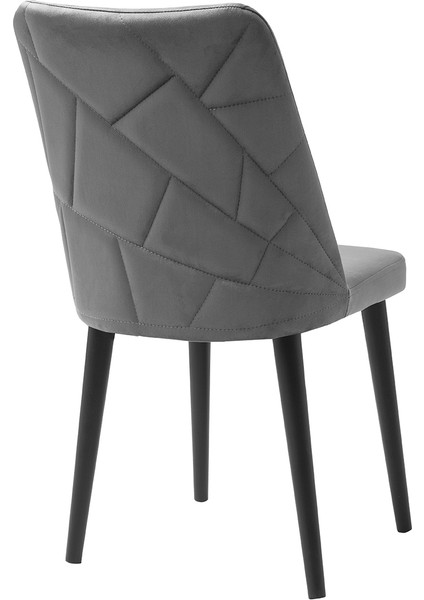 4 Adet Berna Sandalye Babyface Kumaş Siyah Ahşap Ayak fiyatları