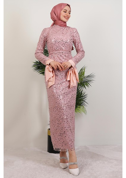 Sena Pullu Elbise Pudra fiyatları